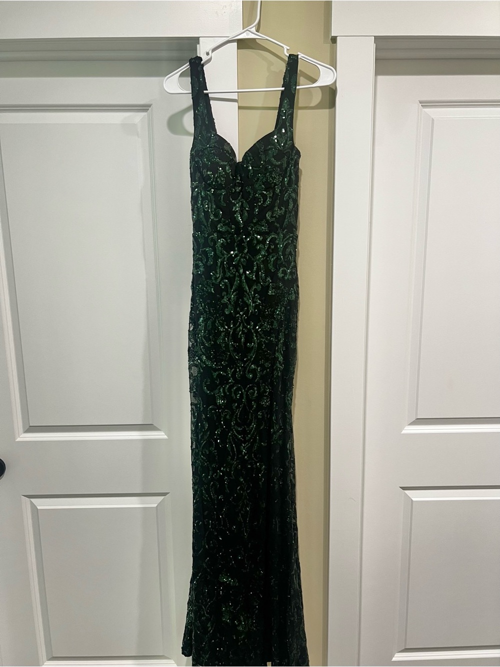Homecoming Black & Green Windsor Sequin Dress